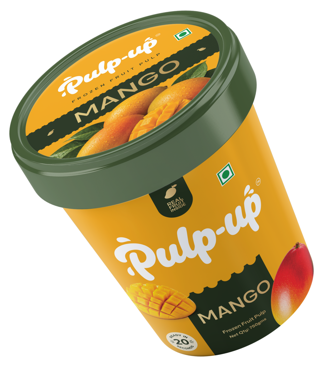 Pulp-up Mango frozen fruit pulp tub